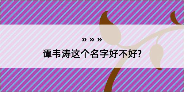 谭韦涛这个名字好不好?