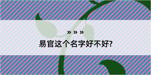 易官这个名字好不好?