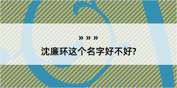 沈廉环这个名字好不好?