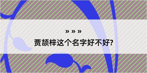 贾颉梓这个名字好不好?