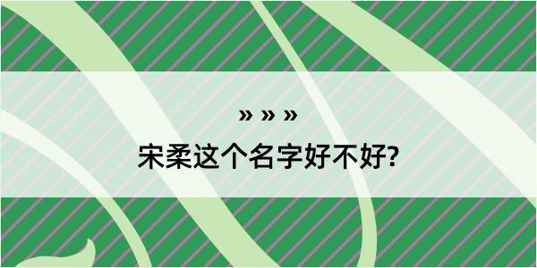 宋柔这个名字好不好?