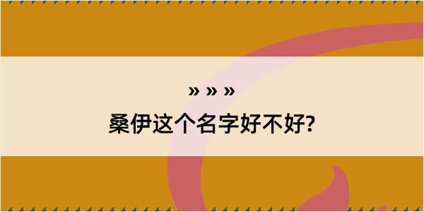 桑伊这个名字好不好?