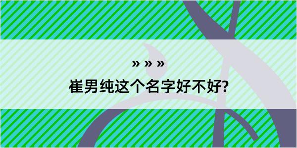 崔男纯这个名字好不好?