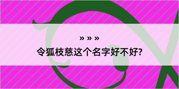 令狐枝慈这个名字好不好?