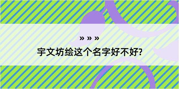 宇文坊绘这个名字好不好?