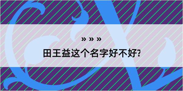 田王益这个名字好不好?