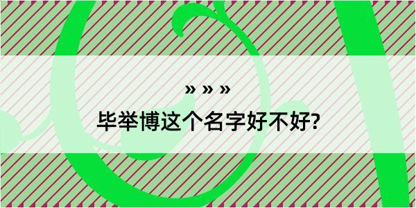 毕举博这个名字好不好?