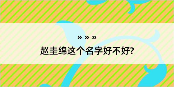 赵圭绵这个名字好不好?