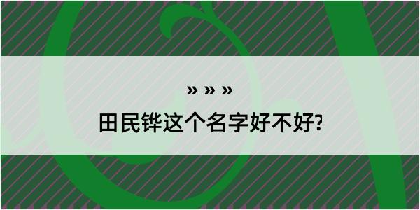 田民铧这个名字好不好?