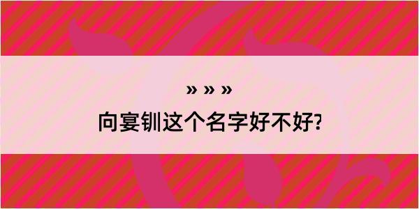 向宴钏这个名字好不好?