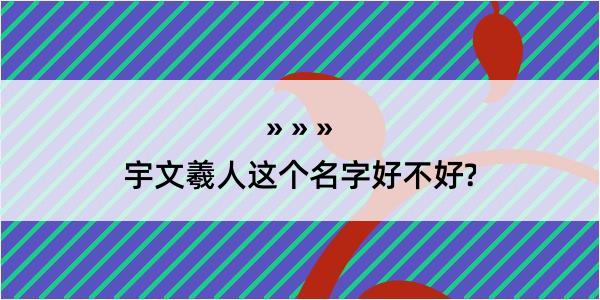 宇文羲人这个名字好不好?