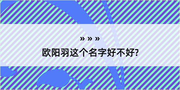 欧阳羽这个名字好不好?