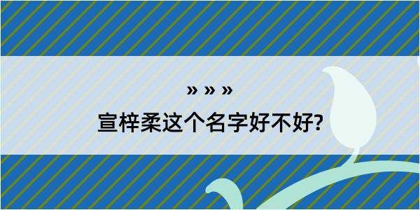 宣梓柔这个名字好不好?