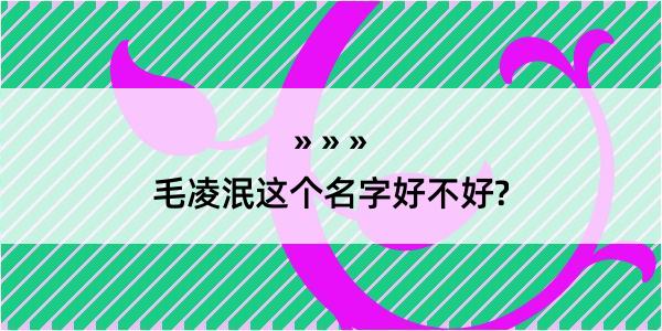 毛凌泯这个名字好不好?