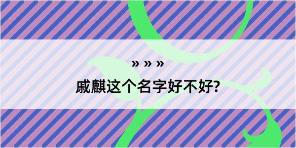 戚麒这个名字好不好?