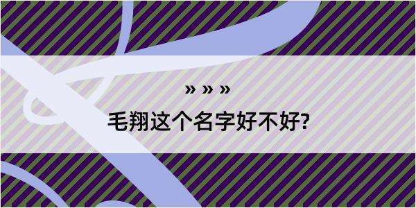 毛翔这个名字好不好?