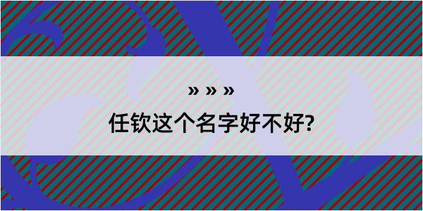 任钦这个名字好不好?