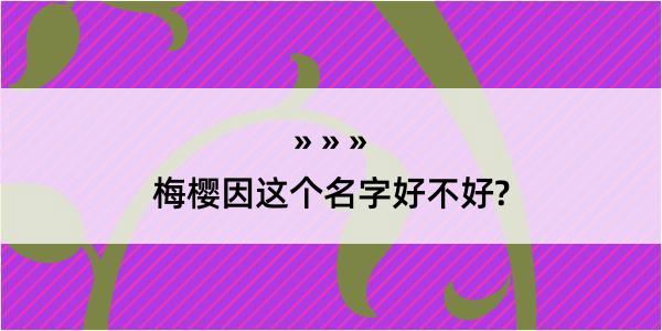 梅樱因这个名字好不好?