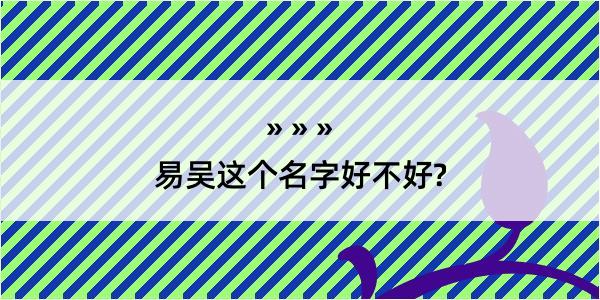 易吴这个名字好不好?