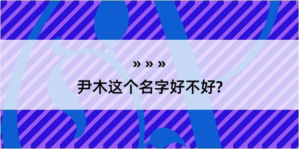 尹木这个名字好不好?