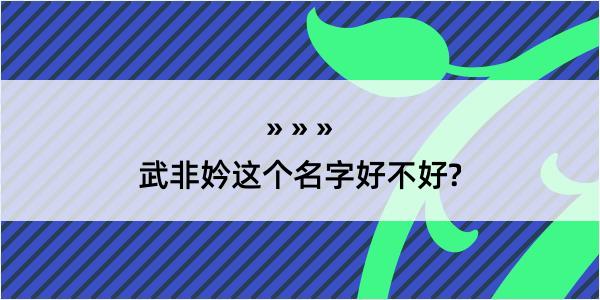 武非妗这个名字好不好?