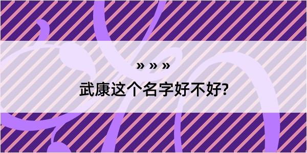 武康这个名字好不好?