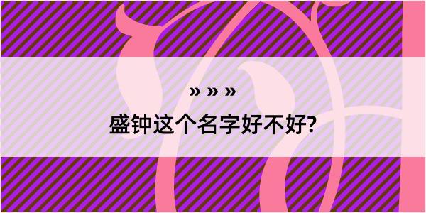 盛钟这个名字好不好?