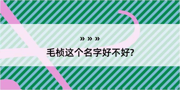 毛桢这个名字好不好?