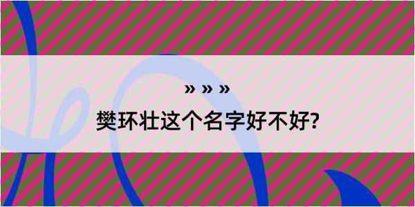 樊环壮这个名字好不好?