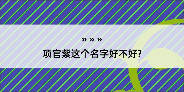 项官紫这个名字好不好?