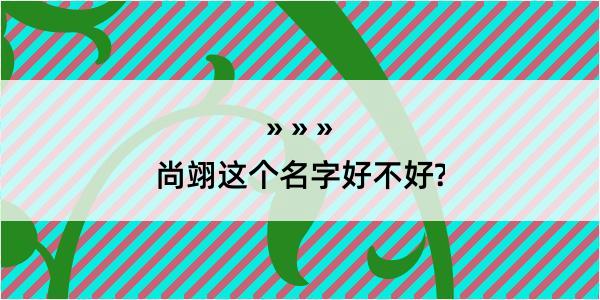 尚翊这个名字好不好?