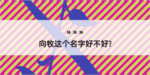 向牧这个名字好不好?