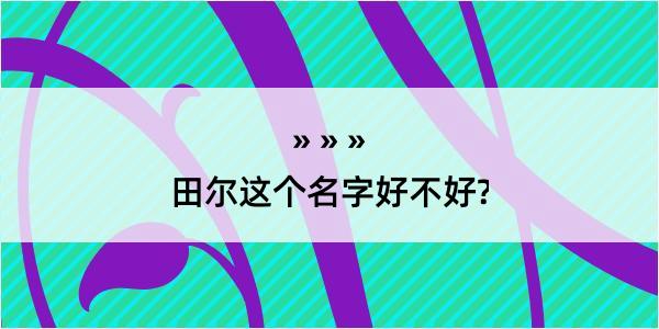 田尔这个名字好不好?