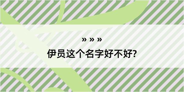 伊员这个名字好不好?