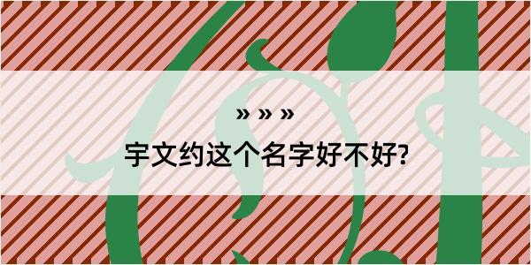 宇文约这个名字好不好?