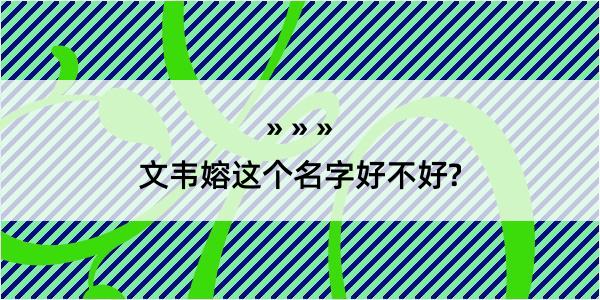 文韦嫆这个名字好不好?