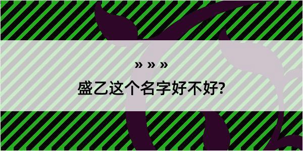 盛乙这个名字好不好?