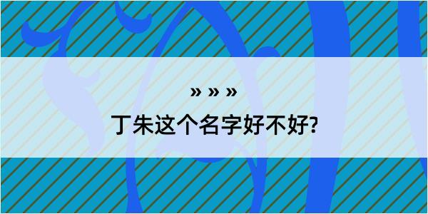 丁朱这个名字好不好?