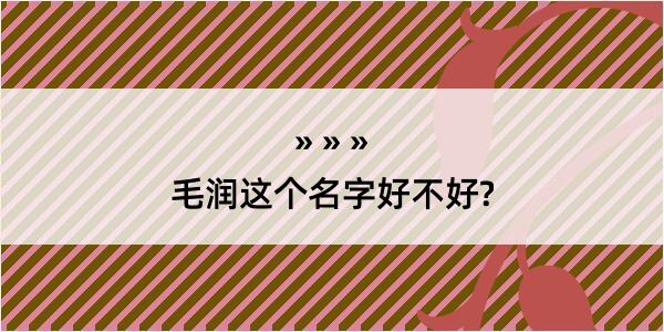 毛润这个名字好不好?