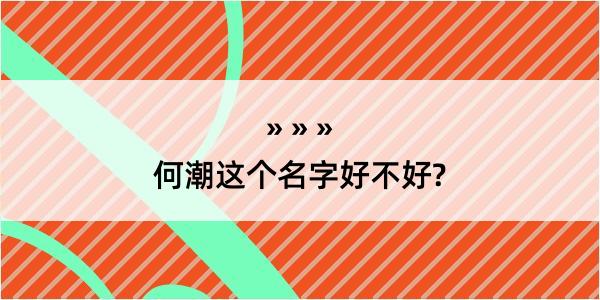 何潮这个名字好不好?