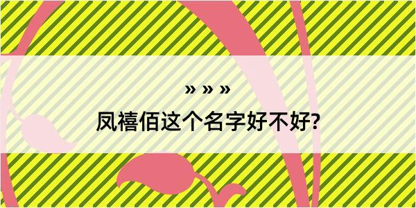 凤禧佰这个名字好不好?