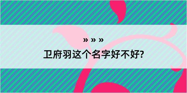 卫府羽这个名字好不好?