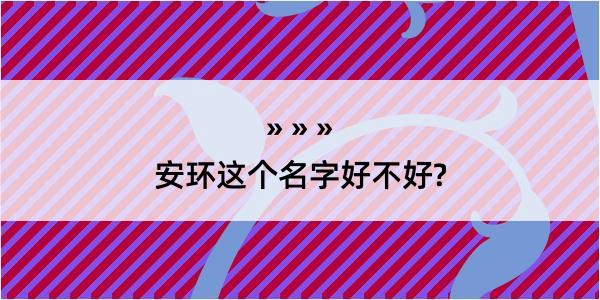 安环这个名字好不好?