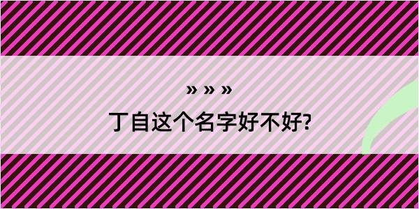 丁自这个名字好不好?