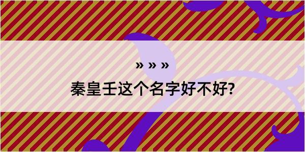 秦皇壬这个名字好不好?