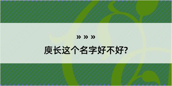 庾长这个名字好不好?