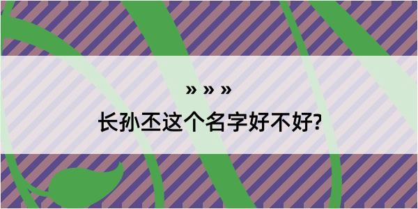 长孙丕这个名字好不好?