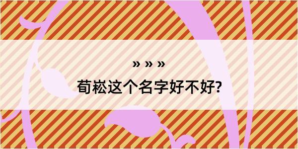 荀崧这个名字好不好?