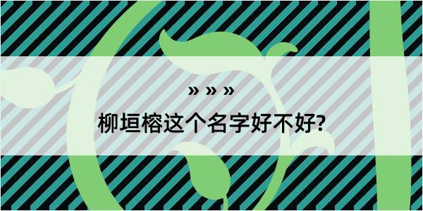 柳垣榕这个名字好不好?