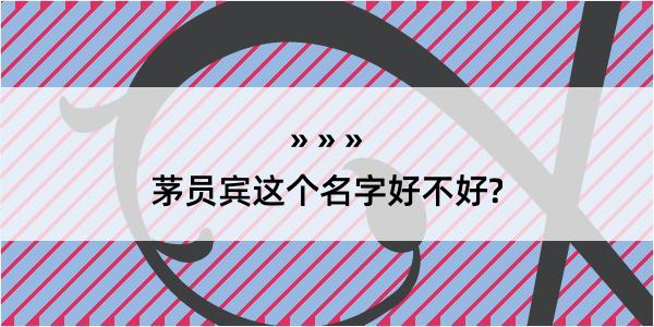 茅员宾这个名字好不好?